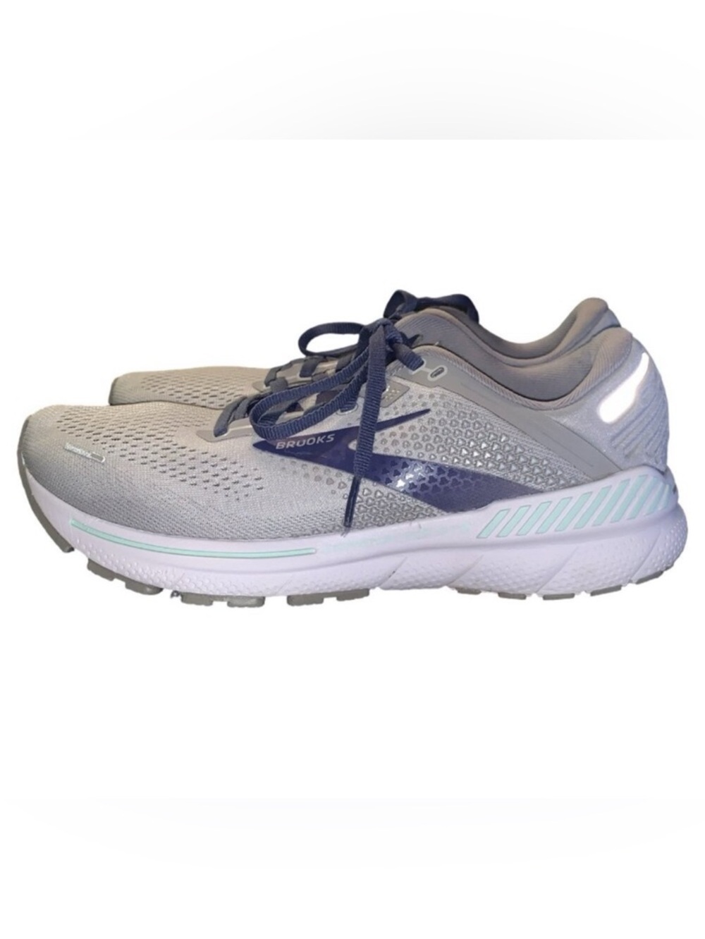 Brooks Adrenaline GTS 22 Running Shoes woman's Sz 10 Gray/Blue #1203531B045